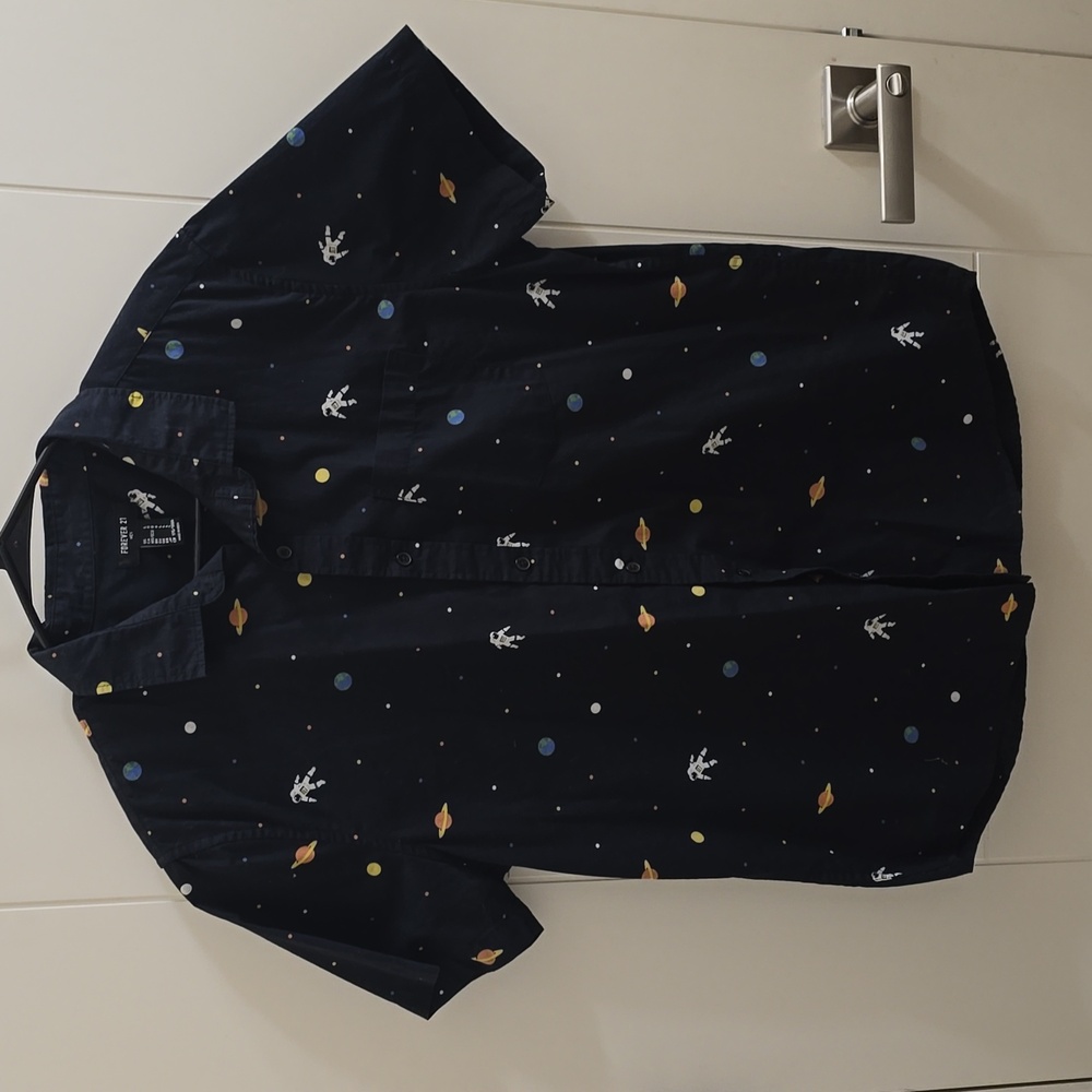 Space button down shirt